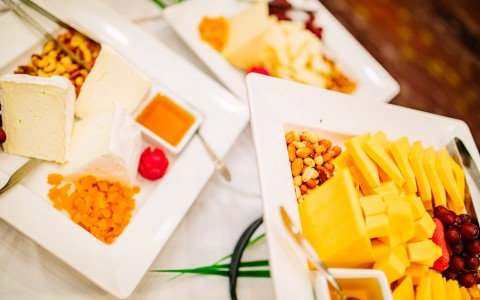 various cheese plates 
